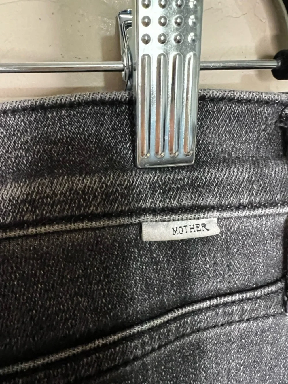MOTHER Straight Leg Jeans in Washed Black